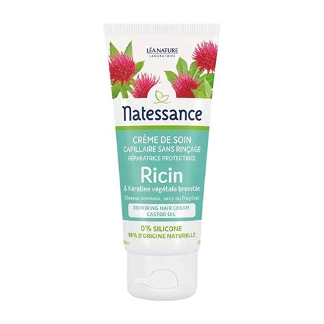 Natessance Crème de soin capillaire au Ricin Repousse des cheveux