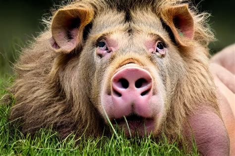 A Pig Lion Hybrid Hyper Realistic Realistic Stable Diffusion