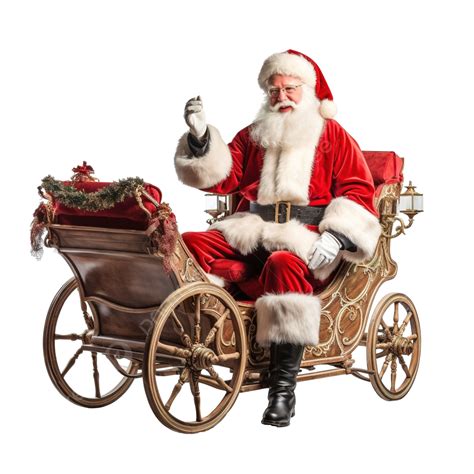 Santa Claus In A Sleigh Ready To Deliver Presents With Sleigh Present