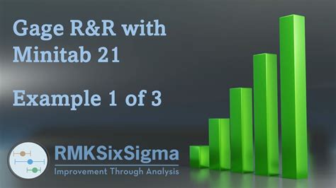 Gage R R With Minitab Example Of Youtube