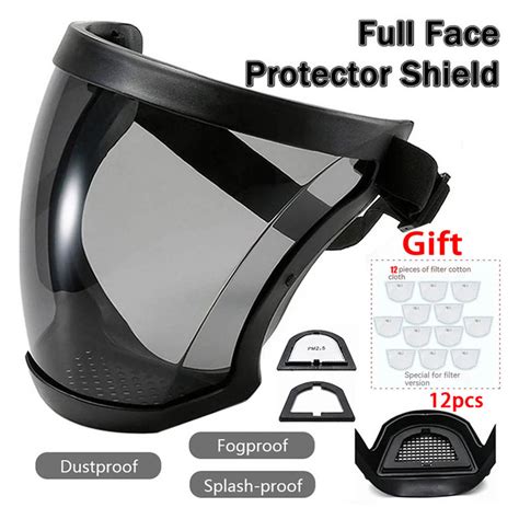 jual super protective face shield anti fog full face high definition