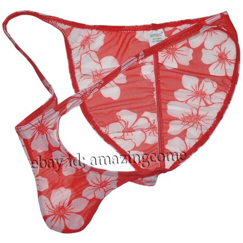 Herren Bikini Slips durchsichtig Unterwäsche Sissy bunt Kontur Etui String Hose eBay