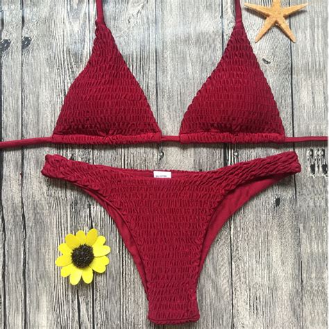 Sexy Solid Color Bikini Swimsuit On Luulla