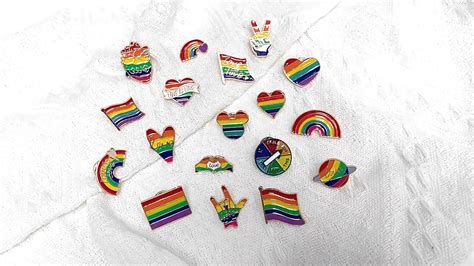 Pride Gay Rainbow Flag Lapel Pins Enamel Lgbt Lapel Pins Rainbow Brooch Decoration For Clothes