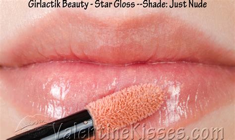 Valentine Kisses Girlactik Beauty Star Gloss In Be Pink Smooch Just Nude Swatches Pics Review