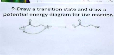 SOLVED: 9 - Draw a transition state and draw a potential energy diagram ...