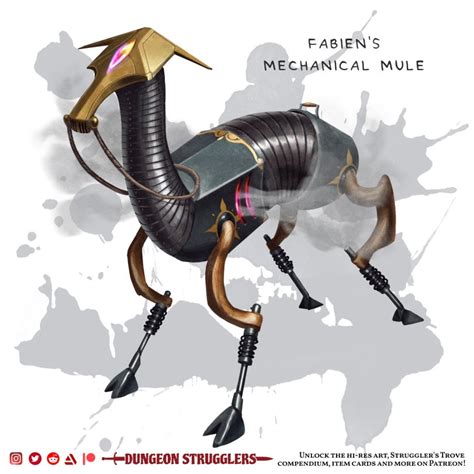 Oc Art Fabiens Mechanical Mule Wondrous Item Dungeon Strugglers