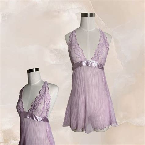 Rampage Tops Rampage Lavender Purple Sheer Babydoll Lingerie Halter Camisole Tank Sz M
