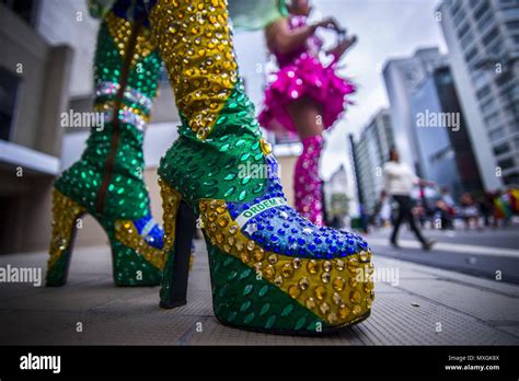 Sao Paulo Brazil 3rd June 2018 Thousands Of Revellers Celebrate At The Gay Pride Parade At