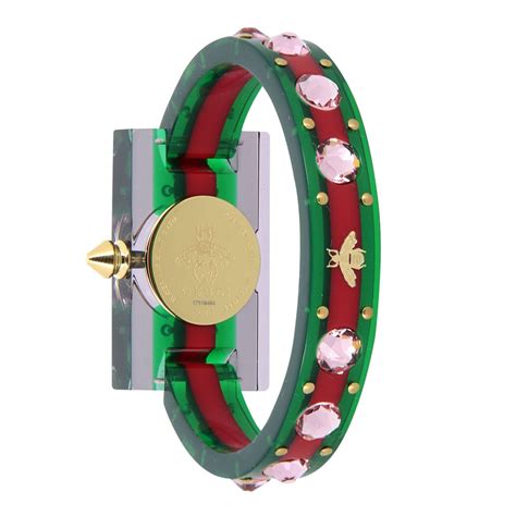 Gucci Watch Women Watch Gucci Women Green Watch Gucci Ya143525 Giglio En