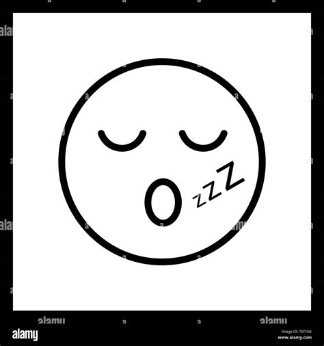 Illustration Sleep Emoji Icon Stock Photo - Alamy