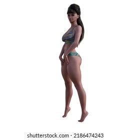 Bikini Sexy Woman 3d Illustration Stock Illustration 2186474243