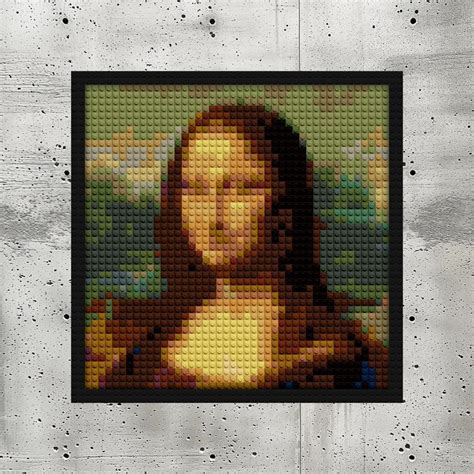 Mona Lisa Painting pixel brick art