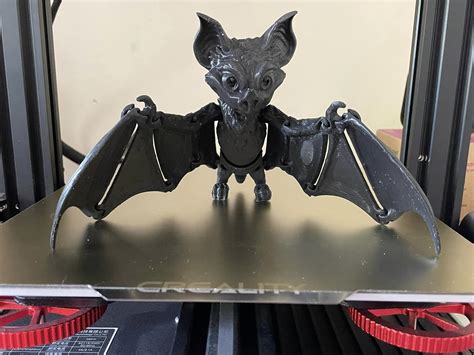 3D-печать работы Шарнирная игрушка летучая мышь, тело с отпечатками ...