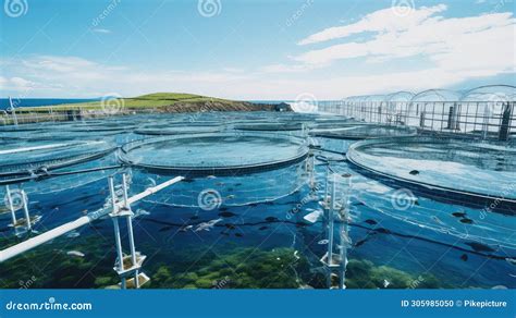 Aquaculture Fish Farm Stock Illustration Illustration Of Scallop