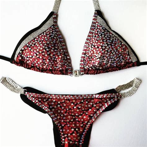 New Made To Order Crystal Competition Bikini Suit Etsy
