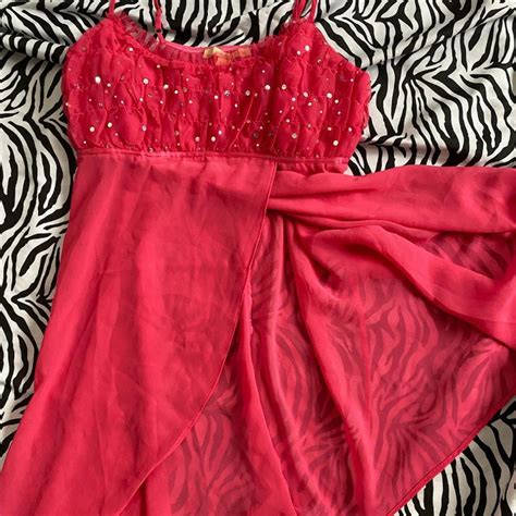 Hot Pink Flowy Y2k Lingerie Top Gives Me Hannah Depop