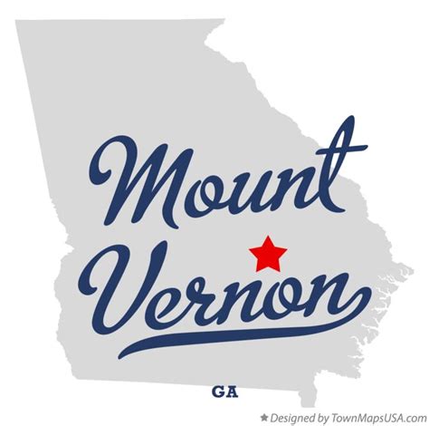 Map of Mount Vernon, GA, Georgia