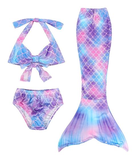 Cola Sirena Traje De Ba O Ni A La Sirenita Ariel Bikini Set Cuotas Sin Inter S