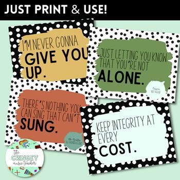 PRINTABLE DOT-THEMED SONG LYRIC POSTERS by The Cringey Music Teacher