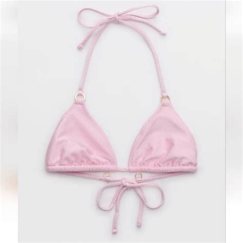 Aerie Swim Nwt Aerie Shine Rib String Triangle Bikini Top Poshmark