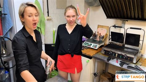 Beautiful College Girl Licks Hot College Babe During Their Work In A Fast Food Alice Miller