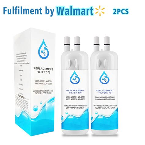 2 Pack Edr1rxd1 Water Filter Replacement 1 Compatible With W10295370a