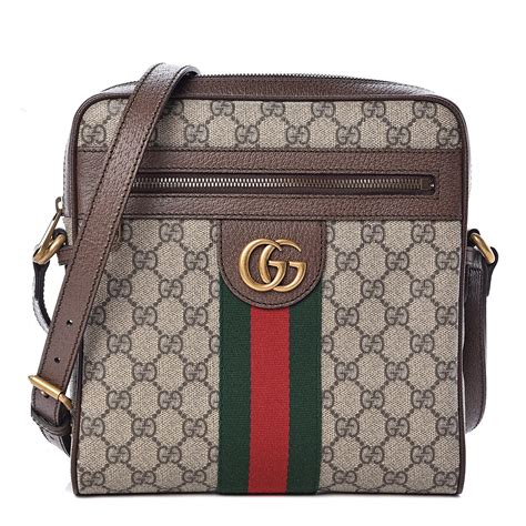 Gucci Gg Supreme Monogram Web Small Ophidia Messenger Bag Brown 502112