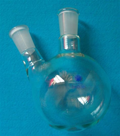 Two Necks 500ml 24 40 Round Bottom Glass Flask 2 Neck Lab Chemical