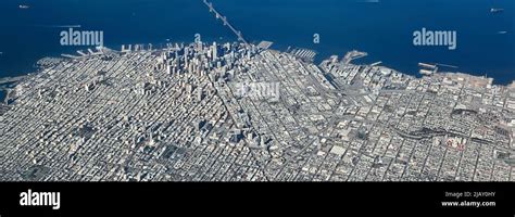 Aerial View Of San Francisco On The Bay California Usa Stock Photo