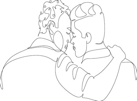 Premium Vector Gay Couple Line Vector Illustration Love Print
