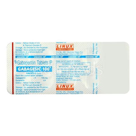 Gabagesic 100mg Tablet 10 S Buy Medicines Online At Best Price From