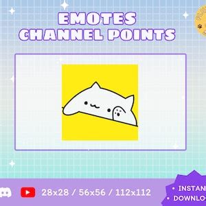 Animated Bongo Cat Emote Dance Twitch Emote Streamer Funny