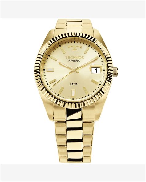 Riachuelo Rel Gio Technos Masculino Riviera Dourado Chtdy X