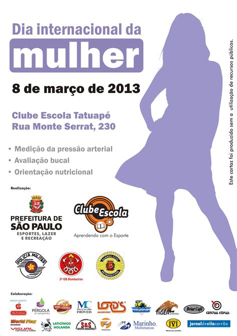 Clube Municipal Tatuapé realiza evento em homenagem ao Dia da Mulher