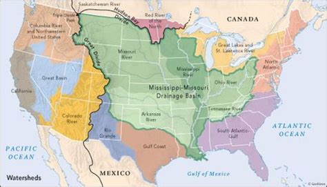 Maps on the Web | Map, Watersheds, United states map