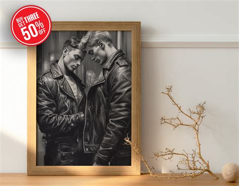 Gay Vintage Wall Art Tom Of Finland Style LGBTQ Queer Retro Etsy