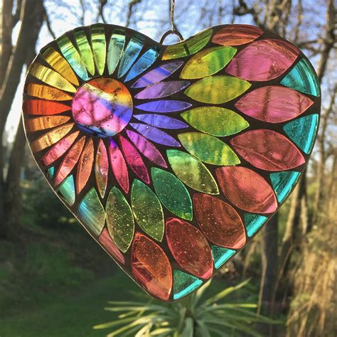 Stained Glass Mosaic Heart Siobhan Allen