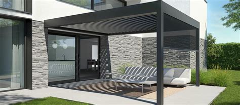 Angebaute Pergola B600 S Brustor Aluminium Mit Orientierbaren