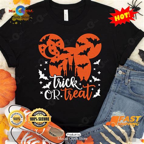 Hot Trick Or Treat Disney Halloween Classic T Shirt Macall Cloth Store Destination For
