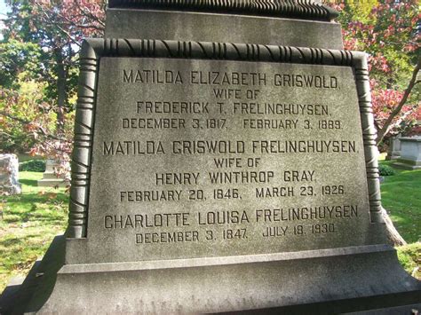 Mrs Matilda Elizabeth Griswold Frelinghuysen Find A Grave