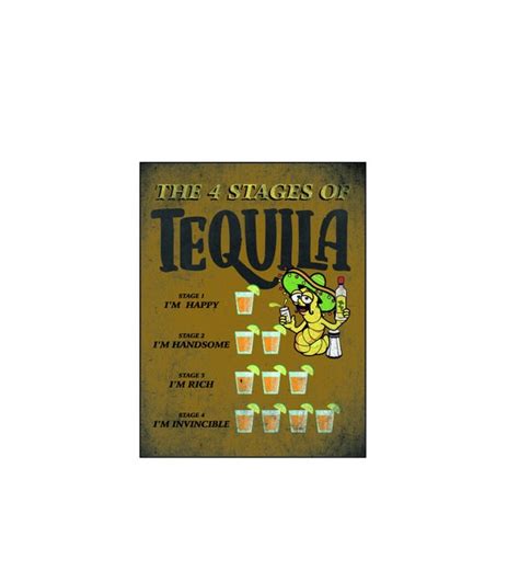 The 4 Stages Of Tequila Happy Handsome Rich Invincible Man Etsy