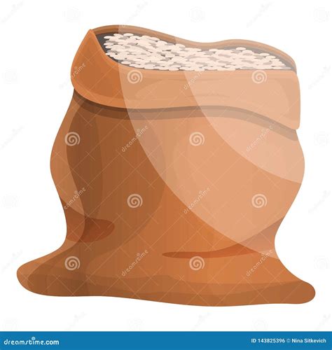 Warehouse Rice Sack Icon Cartoon Style Stock Vector Illustration Of