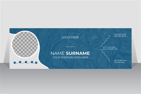 Colorful Email Signatures Template Vector Design Modern And