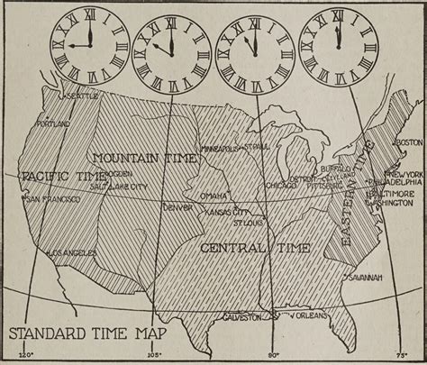 U.S. time zones, 100 years ago. The Home and... - Maps on the Web