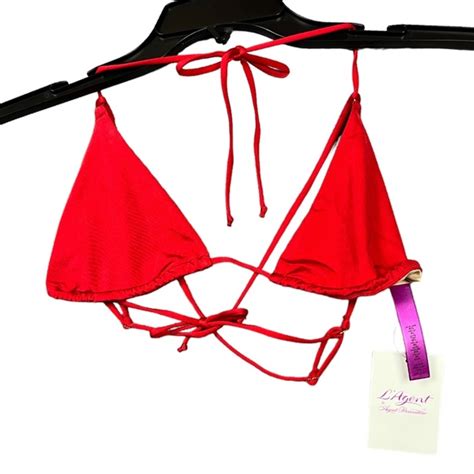 L Agent By Agent Provocateur Swim Lagent By Agent Provocateur Bikini Top Red M New With Tags