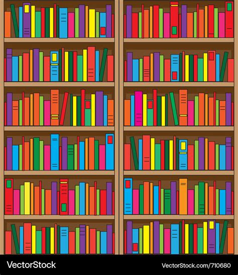 Bookshelf Royalty Free Vector Image Vectorstock