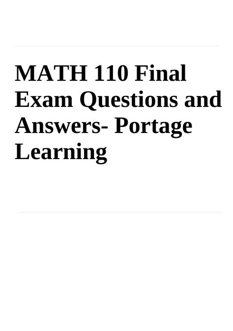 Math 110 Introduction To Statistics Module 4 Exam Module 5 Module