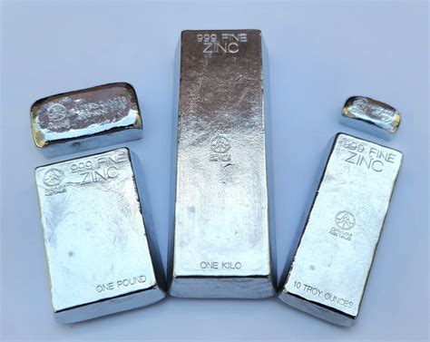 Full Set Hand Poured 999 Fine Zinc Bullion Bars Grimm Metals Etsy