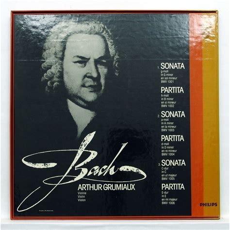 Js Bach Sonatas Partitas For Violin Solo Von Arthur Grumiaux LP